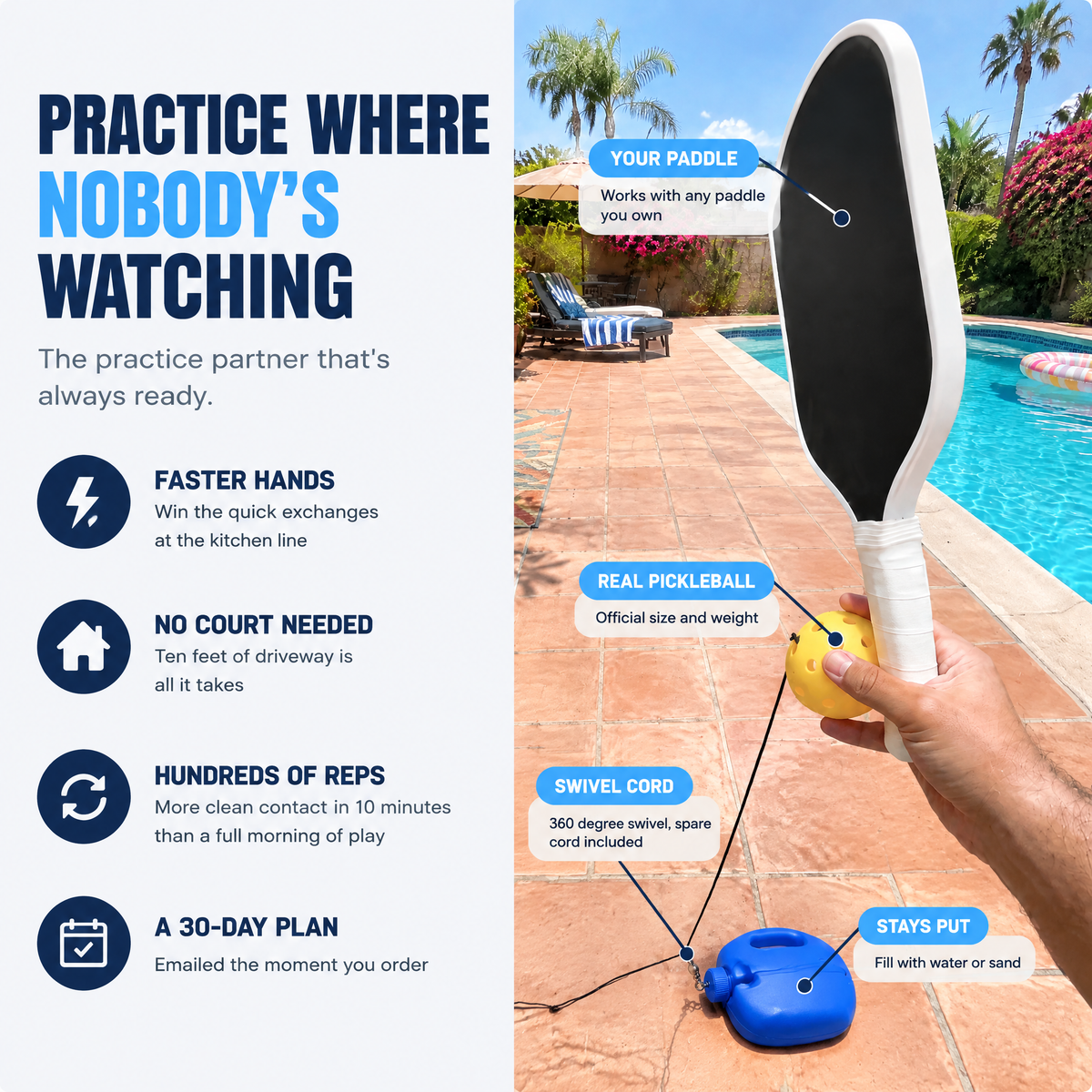 PickleRep™ - Pickleball Home Practice Kit